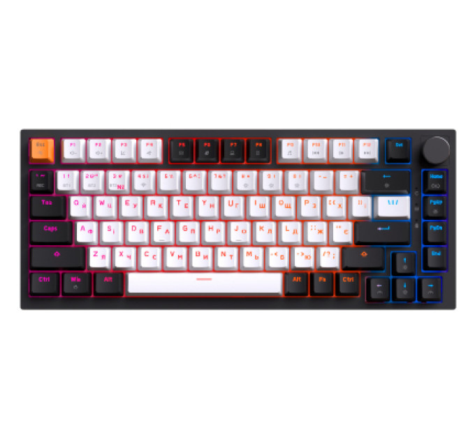 GamePro Клавіатура GamePro Asgard Valhalla MK160B Pro 75 RGB Wireless/Bluetooth/USB Black (MK160B Pro)