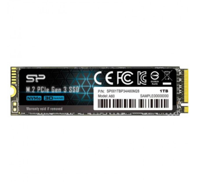 Silicon Power Накопичувач SSD M.2 2280 1TB Silicon Power (SP001TBP34A60M28)