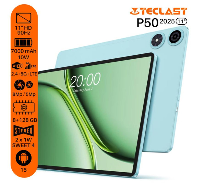 Teclast Планшет Teclast P50 11" 8/128Gb LTE Blue (6940709687550)
