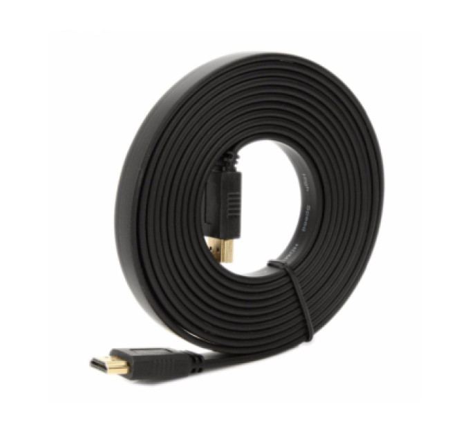 Merlion Кабель мультимедійний HDMI M to HDMI M 5.0m V1.4 black Merlion (YT-HDMI(M)/(M)SLIM-5.0m/01072)