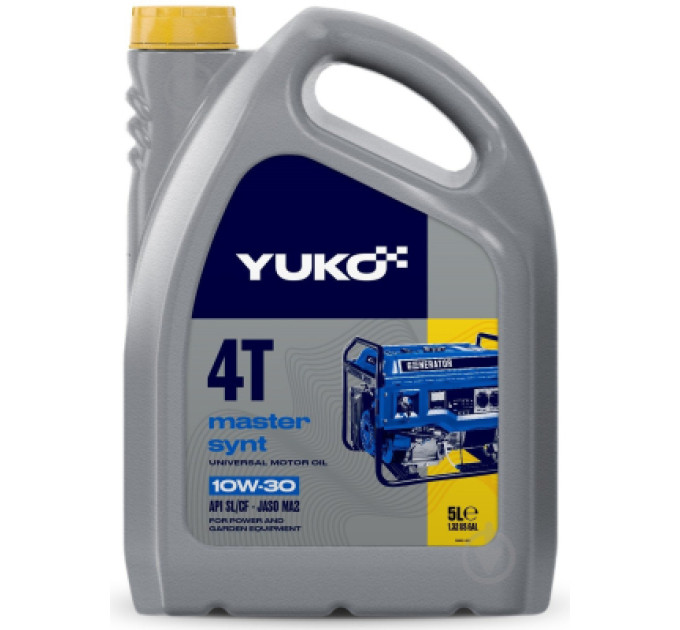 Yuko Моторна олива Yuko MASTER SYNT 4T 10-30 API SL/CF 5л (4823110405512)