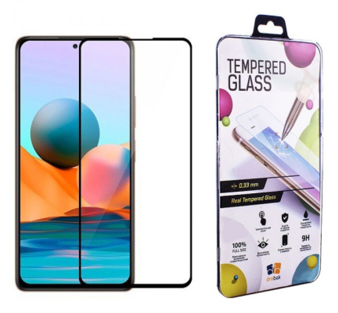 Скло захисне Drobak Xiaomi Redmi Note 10 Pro Black Frame A+ (494923)