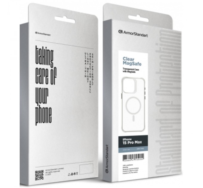 Чохол до мобільного телефона Armorstandart Clear Magsafe Apple iPhone 15 Pro Max Tansparent (ARM71052)