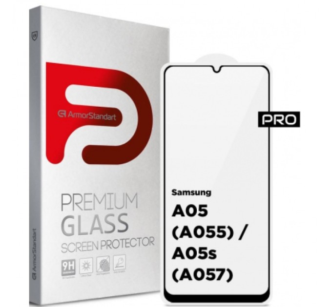 Скло захисне Armorstandart Pro Samsung A05 (A055) / A05s (A057) Black (ARM71789)