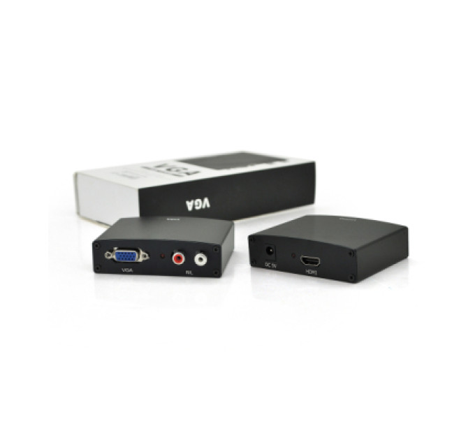 Voltronic Конвертор VGA to HDMI+ Audio active black Voltronic (YT-AC-HDMI(in)/VGA(out)-B/14898)