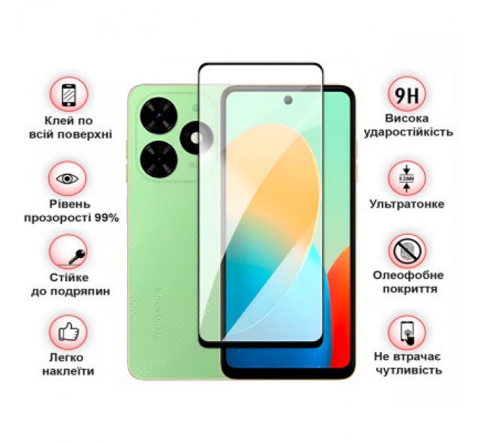 Скло захисне BeCover Tecno Spark Go 2024 (BG6) Black (710484)