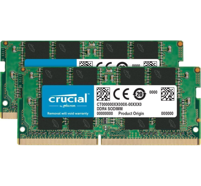 Crucial Набір з двох модулів пам'яті 16GB PC25600 DDR4 SO KIT2 CT2K8G4SFRA32A CRUCIAL