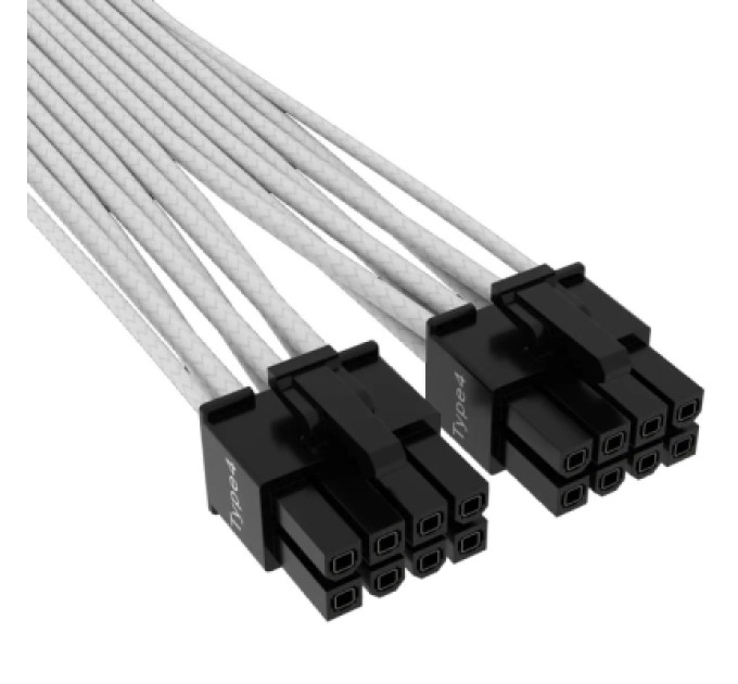 Corsair Кабель живлення video power 12+4pin PCIe Gen 5 12VHPWR 600W white Corsair (CP-8920332)