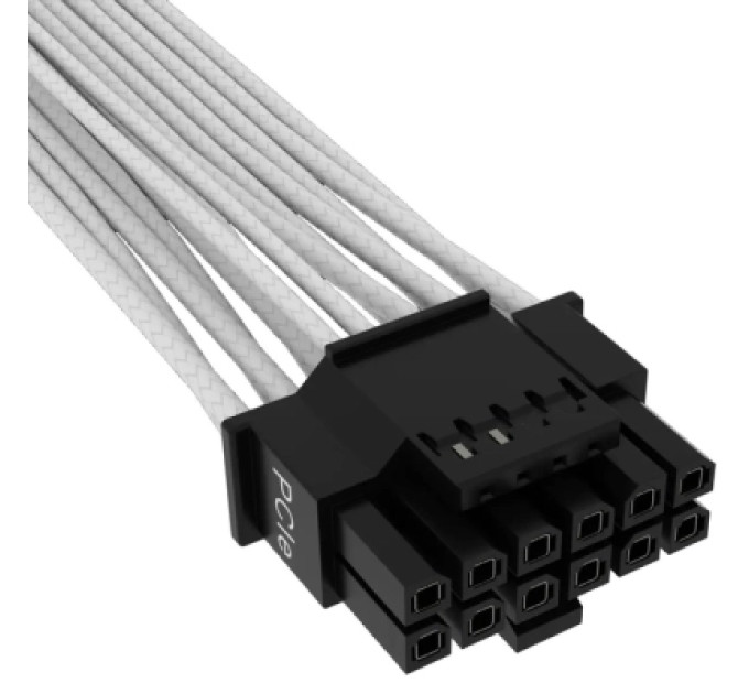 Corsair Кабель живлення video power 12+4pin PCIe Gen 5 12VHPWR 600W white Corsair (CP-8920332)