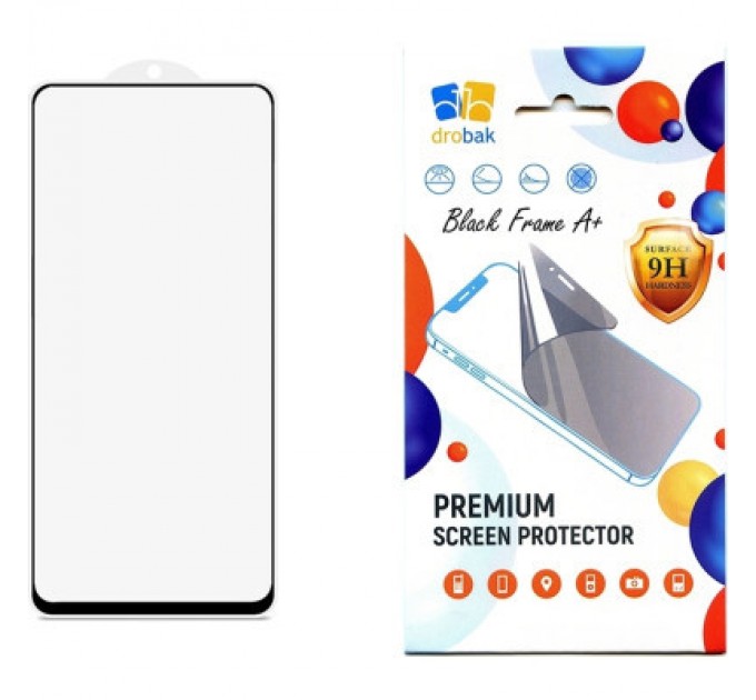 Скло захисне Drobak Xiaomi Redmi Note 12S Black Frame A+ (535395)