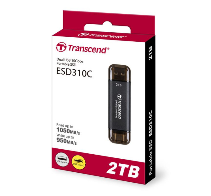 Transcend Накопичувач SSD USB 3.2 2TB Transcend (TS2TESD310C)