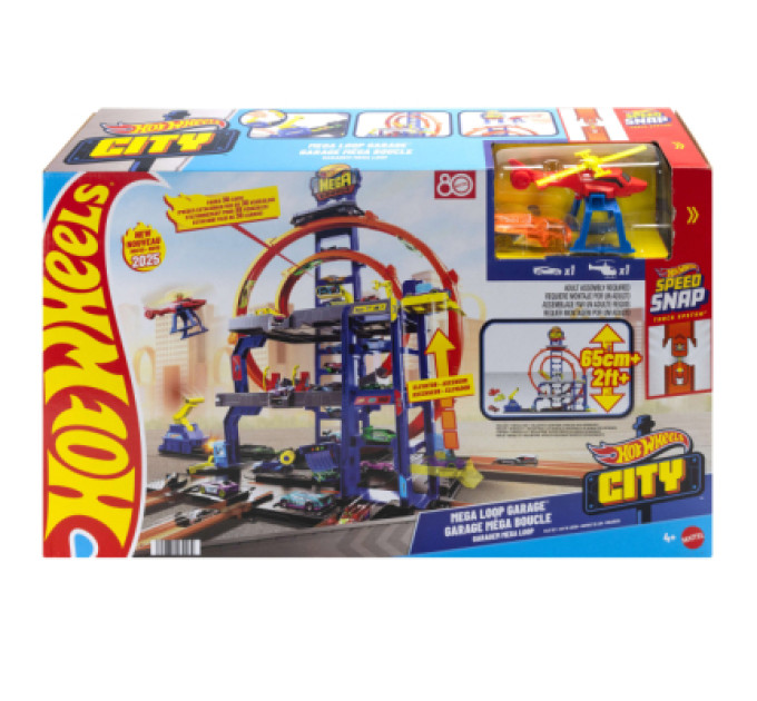 Hot Wheels Автотрек Hot Wheels City Гараж з мега петлею (JBM74)