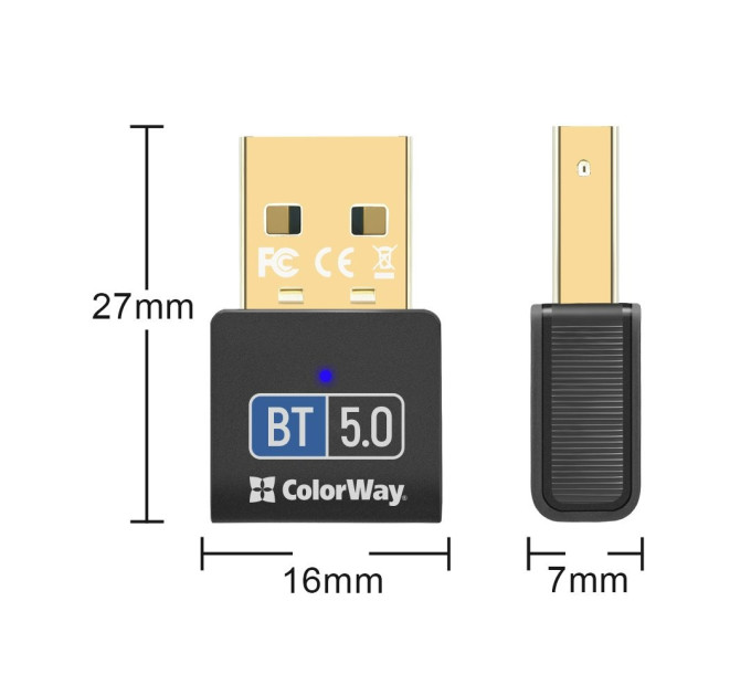ColorWay Адаптер Bluetooth 5.0 ColorWay (CW-AD-BT50)