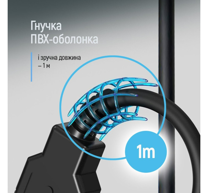 ColorWay Кабель ColorWay USB - USB V 2.0 (M/M), 1 м, Black (CW-CBUU071-BK)