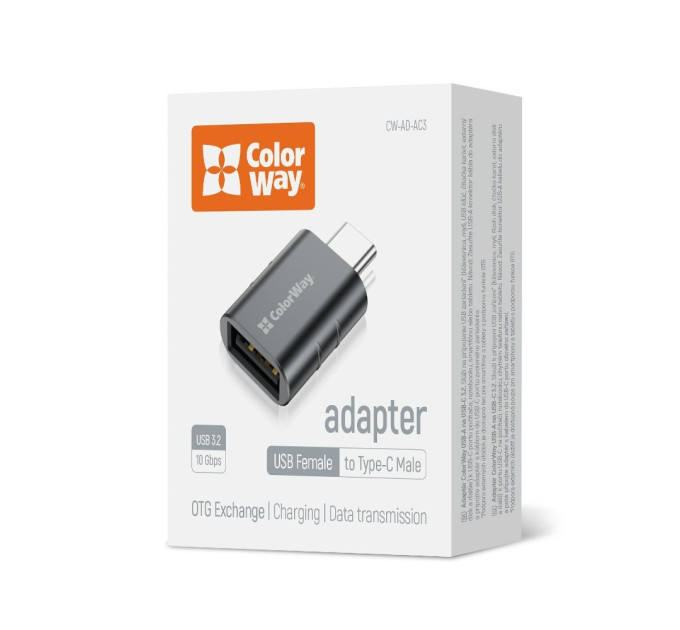 ColorWay Адаптер ColorWay USB - USB-C 3.2 (CW-AD-AC3)