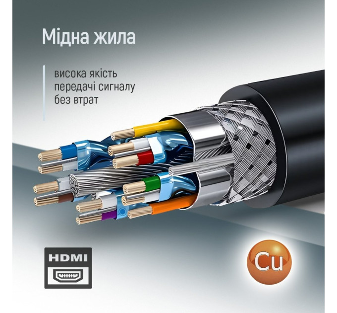 ColorWay Кабель ColorWay HDMI - HDMI V 2.0 (M/M), 4K/60 Гц, 3 м, Black (CW-CBHD079-BK)