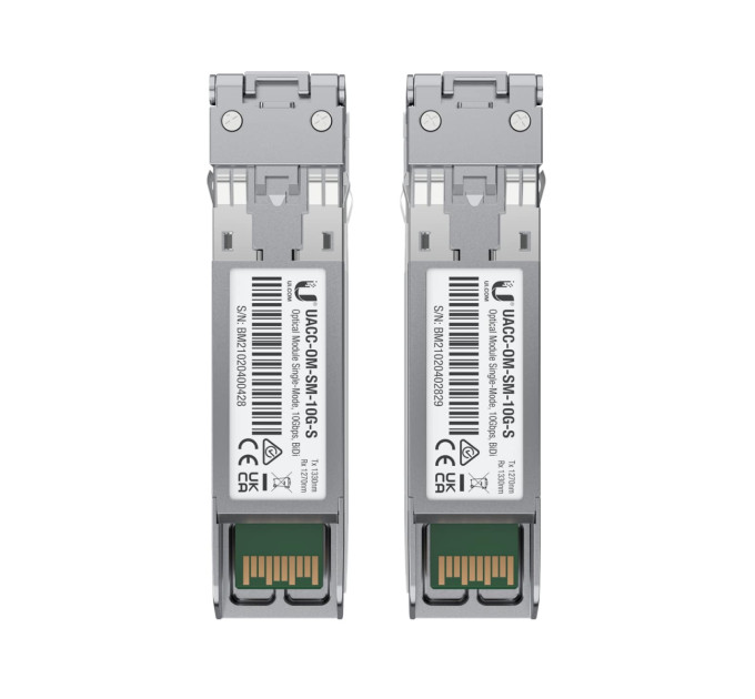 Ubiquiti Модуль SFP Ubiquiti 10G Bidirectional Single-Mode Optical Module 2 pack (UACC-OM-SM-10G-S-2)