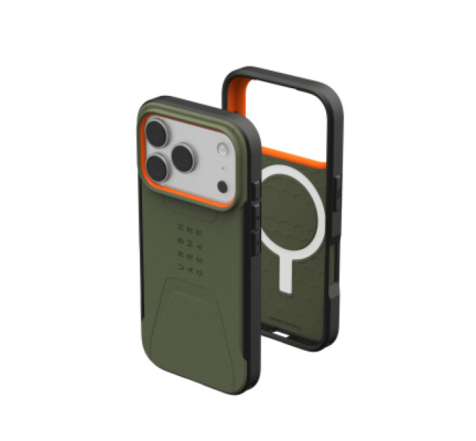 UAG Чохол до мобільного телефона UAG iPhone 17 Pro Civilian MagSafe Olive/Orange (114545117297)