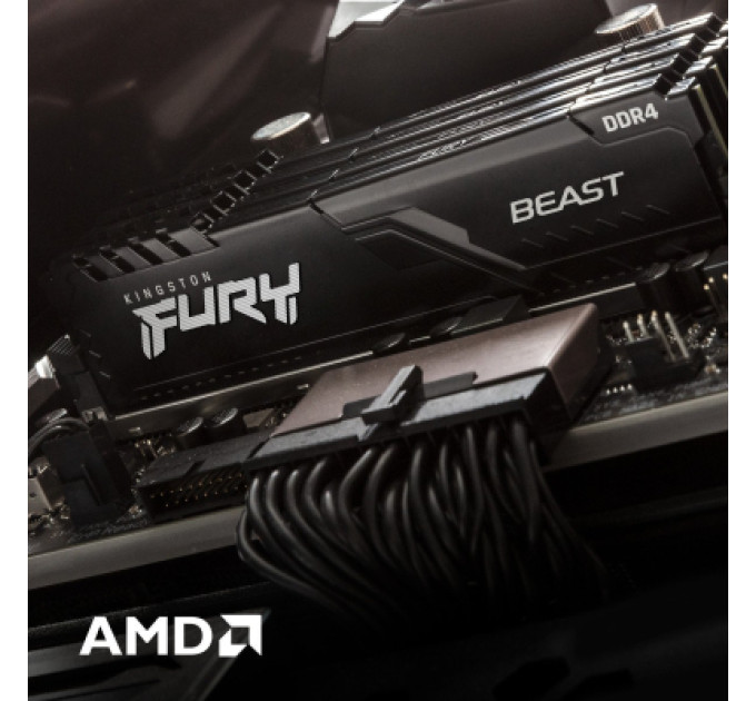 Kingston Fury (ex.HyperX) Модуль пам'яті для комп'ютера DDR4 16GB 3200 MHz Beast Black Kingston Fury (ex.HyperX) (KF432C16BB1/16WP)