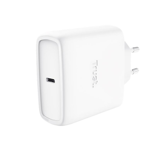 Trust Зарядний пристрій Trust USB-C 65W GaN PD/PPS white (25524_TRUST)