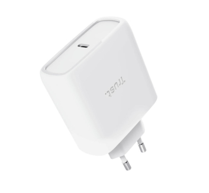 Trust Зарядний пристрій Trust USB-C 65W GaN PD/PPS white (25524_TRUST)