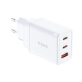 D-Link Зарядний пристрій D-Link 2xUSB-C + 1xUSB-A 65W GaN white (DCP-651)