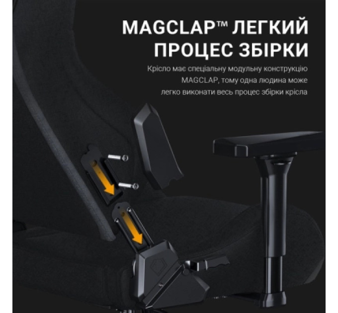 Anda Seat Крісло ігрове Anda Seat Kaiser Frontier Fabric Size XL Black (AD12YXL-17-B-F-B02)
