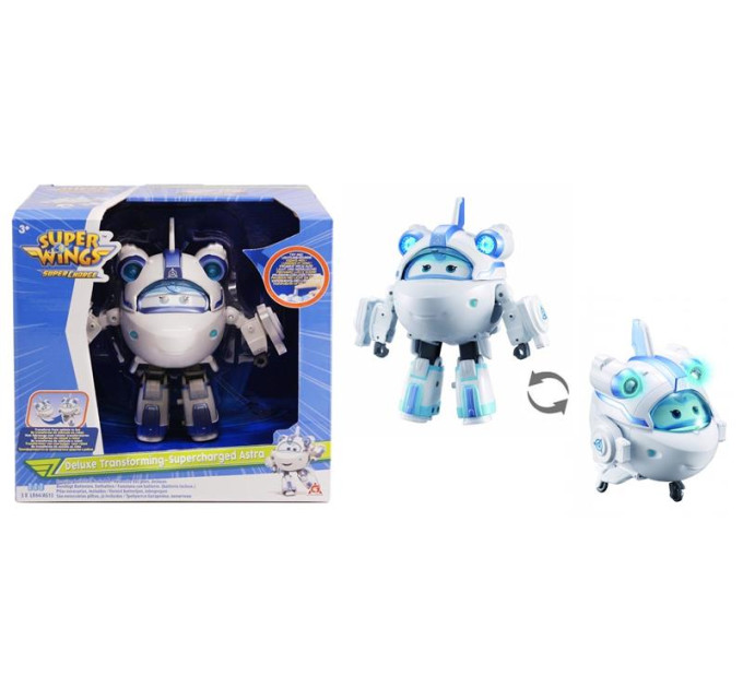 Super Wings Трансформер Super Wings Supercharge Lights&Sounds Astra, Астра, світло, звук (EU740433)