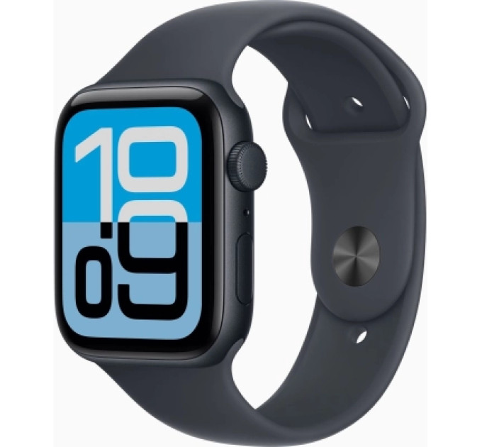 Apple Смарт-годинник Apple Watch SE 3 GPS 44mm Midnight Aluminium Case with Midnight Sport Band - M/L (MEHQ4RK/A)