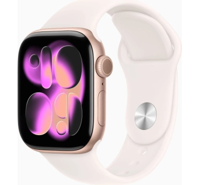 Apple Смарт-годинник Apple Watch Series 11 GPS 42mm Rose Gold Aluminium Case with Light Blush Sport Band - M/L (MEU44RK/A)