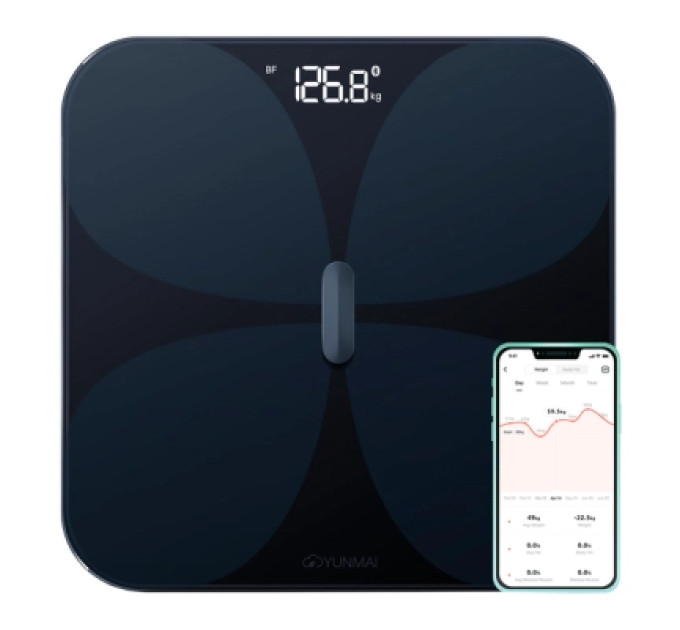 Yunmai Ваги підлогові Yunmai PRO Smart Scale Black (M1806CH-BK)