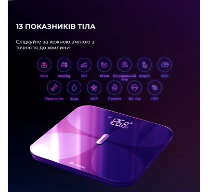 Yunmai Ваги підлогові Yunmai PRO Smart Scale Black (M1806CH-BK)