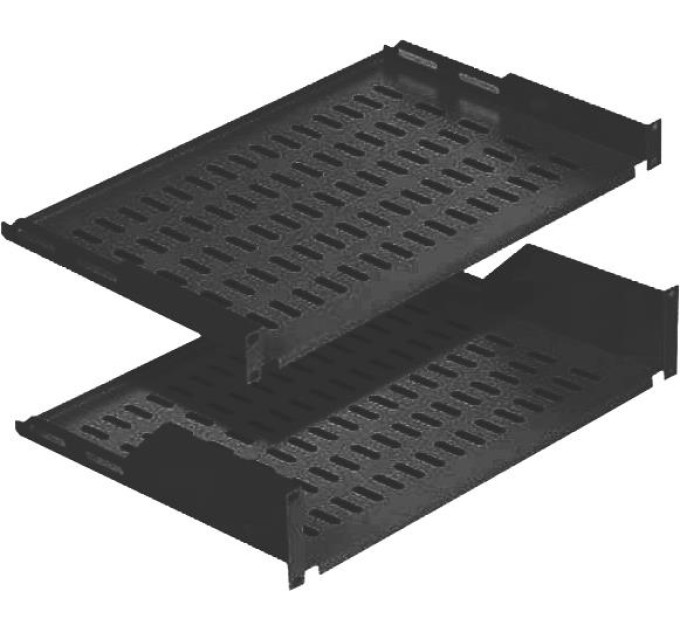 Mirsan Полка 19" 1U глиб. 250мм, консольна, RAL 9005 Mirsan (MR.RAK1U25.01)