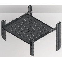 Полка 19" 1U глиб. 350-440мм, RAL 9005 Mirsan (MR.HRM1U35.01)