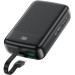 Acefast Батарея універсальна Acefast 20000mAh 22,5W PD, QC/3.0 USB-A+USB-C In/Out,build-in cable M14 Black (6974316283966)