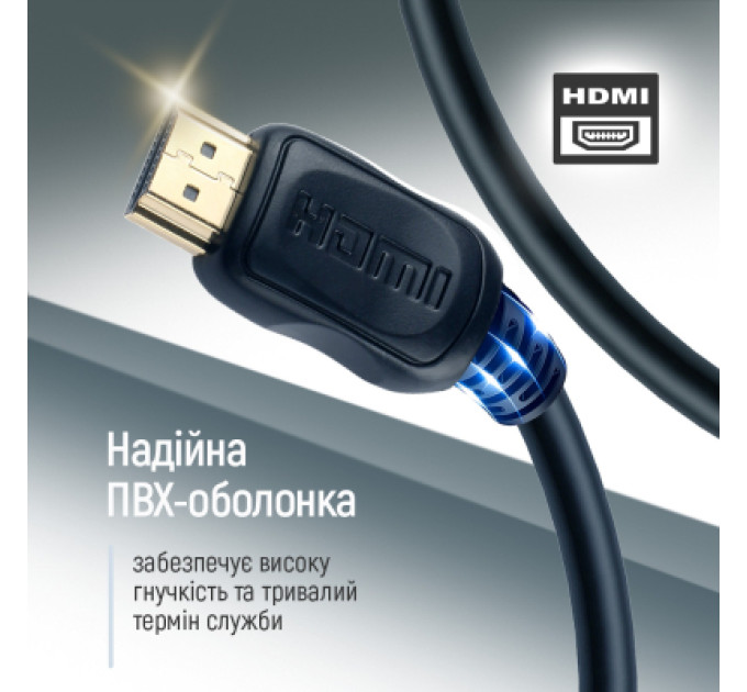 ColorWay Кабель мультимедійний HDMI M to HDMI M 3.0m V2.0 4K60Hz black ColorWay (CW-CBHD079-BK)