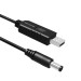 ColorWay Кабель живлення USB to DC 5.5x2.5mm 12V 1.0m black ColorWay (CW-CBUD067-BK)