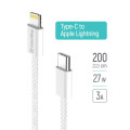 ColorWay Дата кабель USB-C to Lightning 2.0m PD 27W braided gray ColorWay (CW-CBPDCL068-GR)