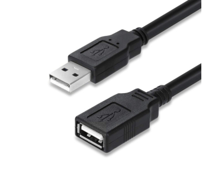 ColorWay Дата кабель USB 2.0 AM/AF 1.8m black ColorWay (CW-CBUF076-BK)