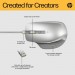 HP Мишка HP Creator 930 Wireless Silver (1D0K9AA)