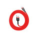 Baseus Дата кабель USB 2.0 AM to Lightning 1.0m Cafule 2.4A red+red Baseus (CALKLF-B09)