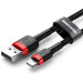 Baseus Дата кабель USB 2.0 AM to Lightning 1.0m Cafule Black-Red Baseus (CALKLF-B19)