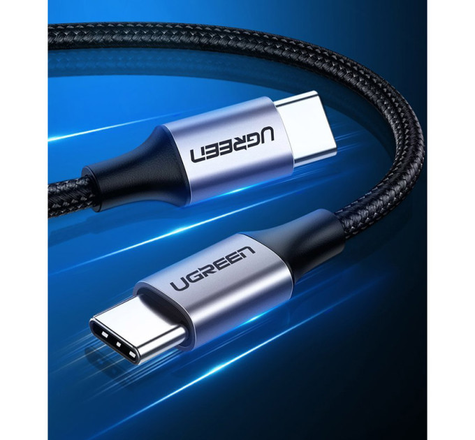 Ugreen Дата кабель USB-C to USB-C 1.0m USB3.1 Gen2 US355 5A Alum. (Black) Ugreen (80150)