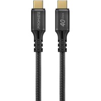 Дата кабель USB-C to USB-C powerbolt240-2m.black Promate (powerbolt240-2m.black)