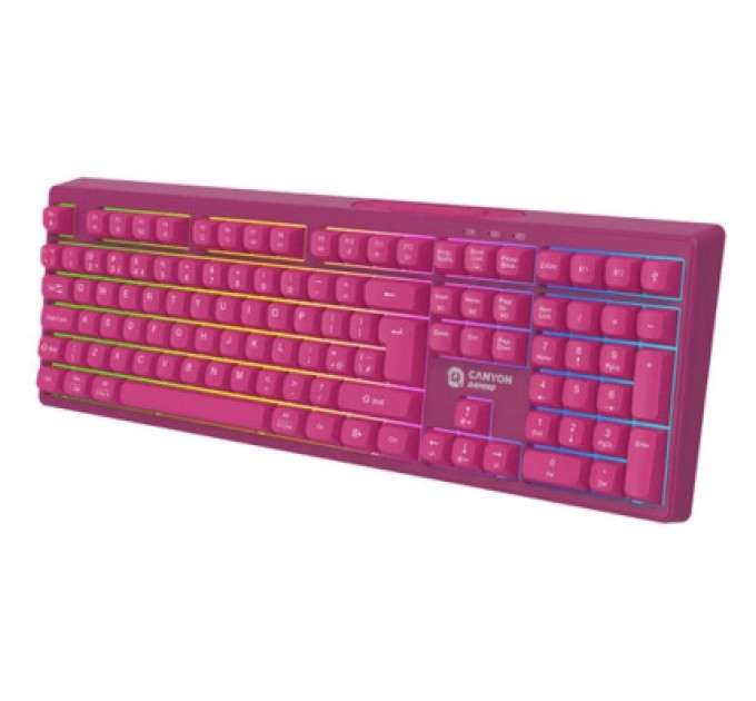 Canyon Клавіатура Canyon Fortnax Bluetooth/Wireless/ USB UA Pink (CND-SKBW2)