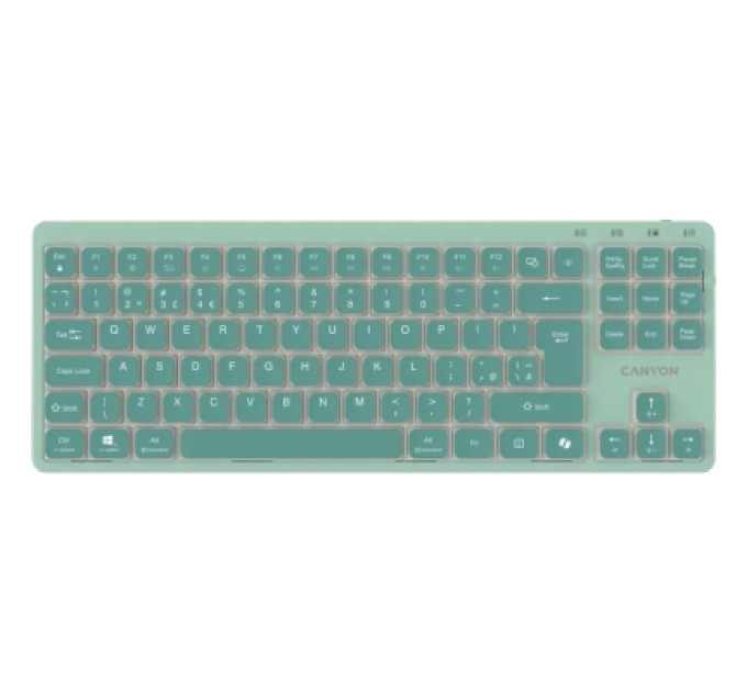 Canyon Клавіатура Canyon OnType 10 TKL Mechanical Silent Low-profile USB UA Green (CNS-HKB10GR)