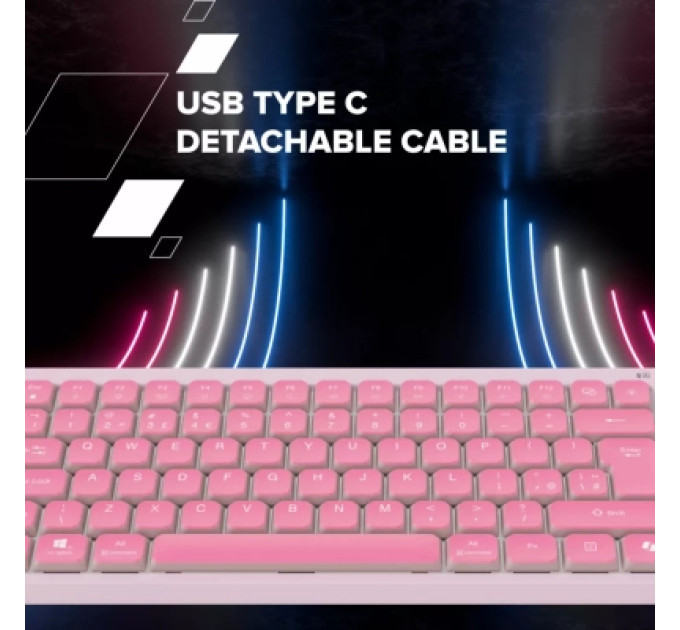 Canyon Клавіатура Canyon OnType 10 TKL Mechanical Silent Low-profile USB UA Pink (CNS-HKB10P)