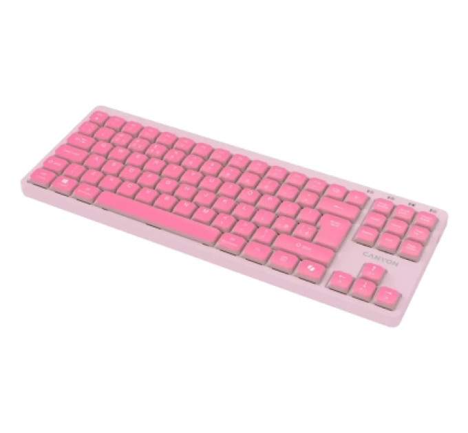 Canyon Клавіатура Canyon OnType 10 TKL Mechanical Silent Low-profile USB UA Pink (CNS-HKB10P)
