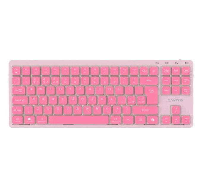 Canyon Клавіатура Canyon OnType 10 TKL Mechanical Silent Low-profile USB UA Pink (CNS-HKB10P)