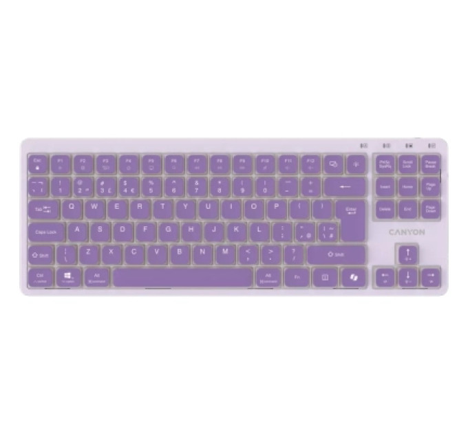 Canyon Клавіатура Canyon OnType 10 TKL Mechanical Silent Low-profile USB UA Violet (CNS-HKB10V)